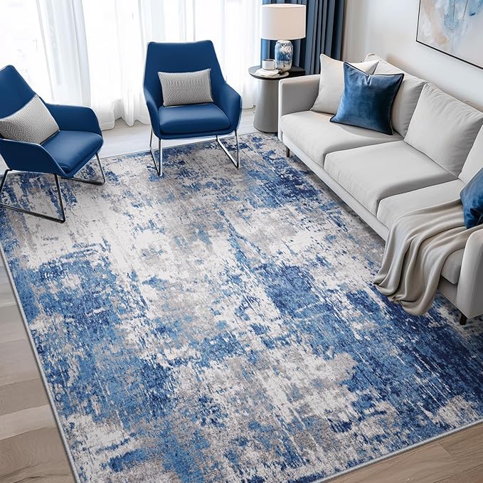 RELEANY Washable 6'x8' Abstract Area Rug by RELEANY
