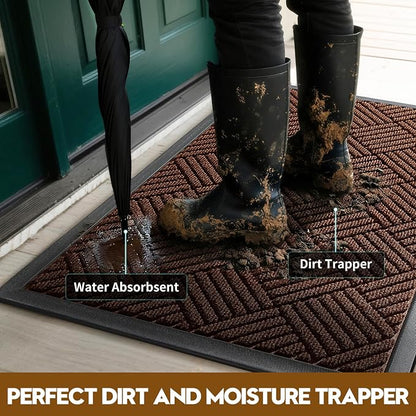 Front Door Mat, Heavy Duty Waterproof Doormat 73"x46", Stain Fade Resistant - Image 2