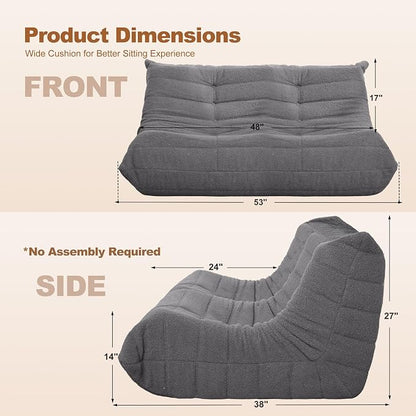 Bean Bag Loveseat Chair Big Sofa Beanbag Chair - Image 2