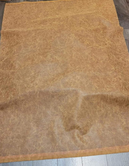 Acorn Medium Brown Distressed Soft faux Vegan PU {Peta Approved Vegan} Leather - Image 7