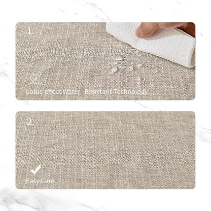 BALCONY & FALCON Placemats Set of 4 Faux Linen Cloth Place Mats Washable - Image 5