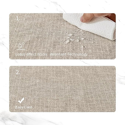 BALCONY & FALCON Placemats Set of 6 Faux Linen Cloth Place Mats Washable - Image 5