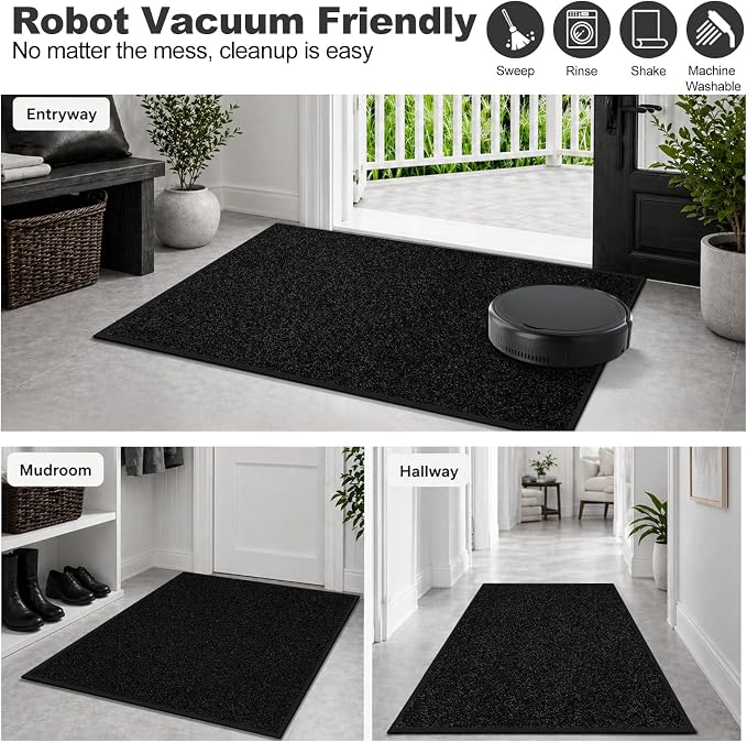 Super Absorbent Front Door Mat, 29.5" x 17", Non-Slip Washable Indoor Doormats - Image 6