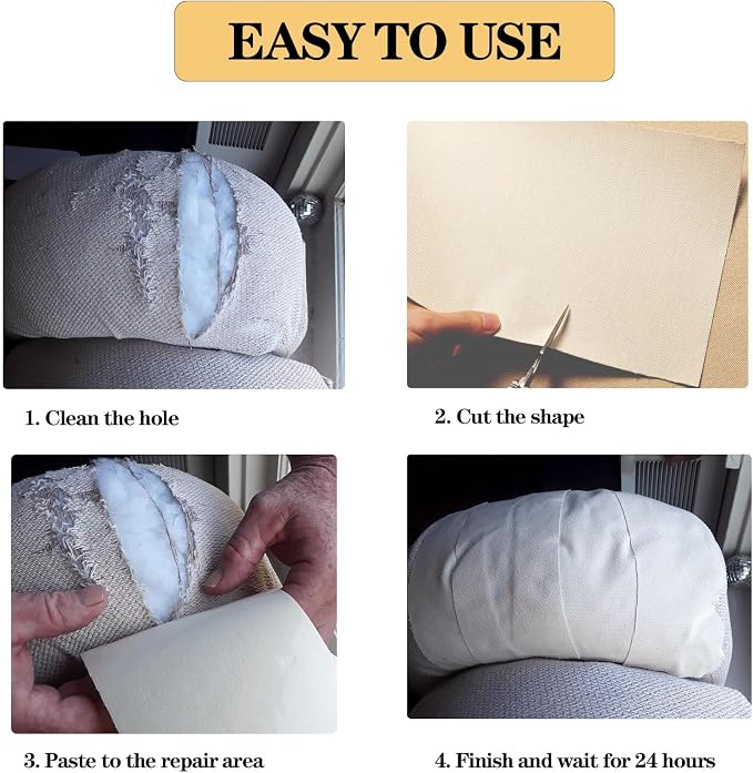 Canvas Repair Patch 8 x12 Inch, Self-Adhesive Waterproof Linen Repair Patches - Image 5