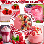 Raspberry Powder - 100% Natural Freeze Dried Raspberry Powder, No Additive Natural Food Coloring, Ideal for Baking, Smoothies, Beverages, Yogurt Bowls, Non-GMO, Vegan - 3oz