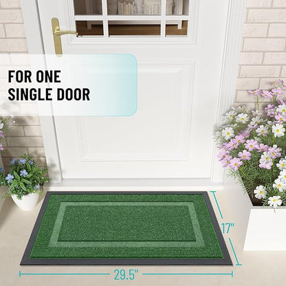 OLANLY Front Door Mat Outside 29.5x17, All-Season Heavy-Duty Rubber Doormat | - Image 2