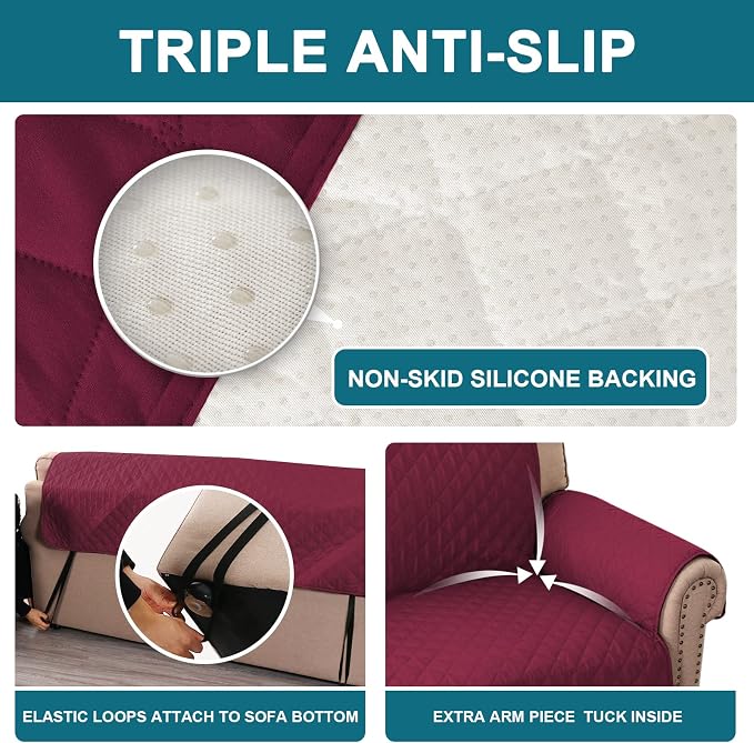 Turquoize 100% Waterproof Sofa Covers Couch Cover Sofa Cover - Image 4