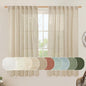 Natural Linen Blended Curtains 63 Inch by LAMIT