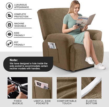 Timeles Recliner Covers Extra Wide Recliner Chair Cover Reclining Sofa - Image 3