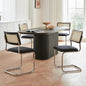 GrandNoor Rattan Dining Chairs Set, Wooden Mid Century Modern Dining Room Chairs by GrandNoor