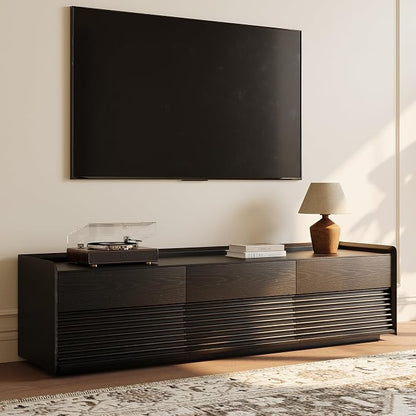 POVISON Fully-Assembled Mid Century Modern TV Stand, 70.87" Entertainment Center - Image 2