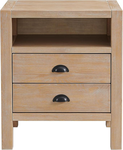 Arden Rustic Wood Nightstand - Image 9