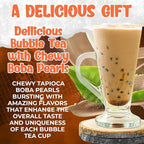 Fusion Select 5 Packs Taro, Mango, Honeydew, Strawberry Bubble Tea Kit Set With Extra Rich Tapioca Pearls, Straws
