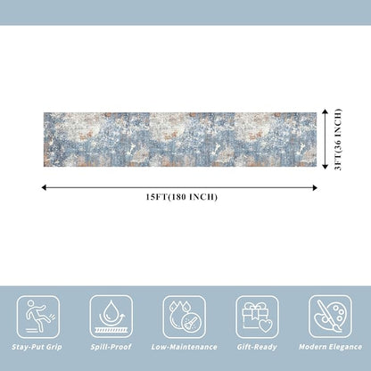 3x15 Ft Long Hallway Runner Rug – Non-Slip Washable Kitchen Floor Rug - Image 2