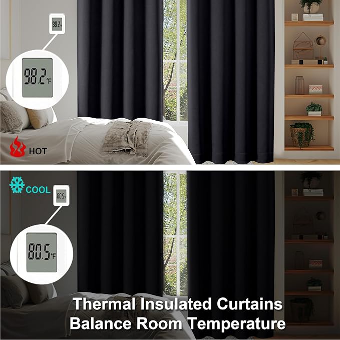 Simplebrand Ava Halloween Black Blackout Curtains - Image 6