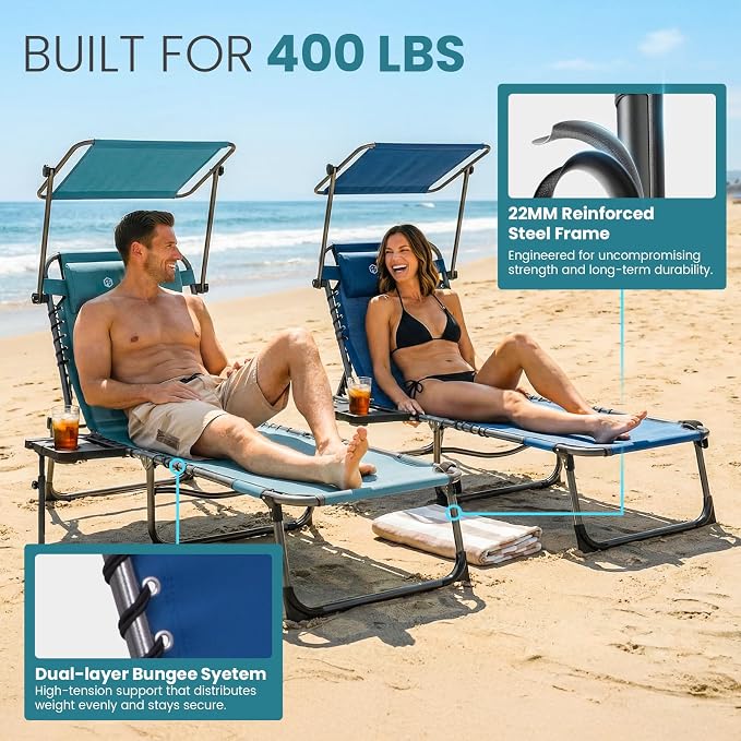 FUNDANGO Heavy Duty Tanning Chair - Image 6