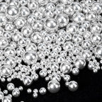 Twisweet Silver Pearl Sprinkles for Cake Decorating, Edible Sugar Pearls for Baking, Mix Size, Cake Topper Cupcake Cookie Ice Cream Dessert Decorations, Valentines Birthday Christmas Supplies (130g/4.58oz)
