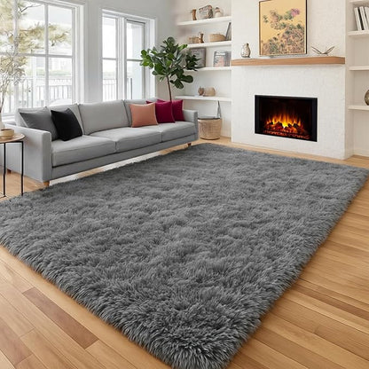 Grey Small Bedroom Rugs 2x4 Ft, Plush Washable Runner Rugs - Image 9