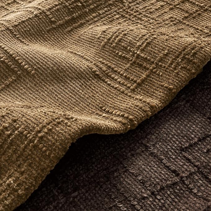 MIULEE Chenille Textured Fall Throw Pillow Covers Bronze 20x20 Set of 2 | - Image 2