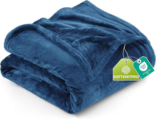 Utopia Bedding Soft Fleece Bed Blanket Queen Size Royal Blue | Microfiber Plush by UTOPIABEDDING