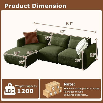 L Shaped Modular Sectional Couch - Image 2