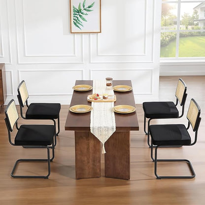 Zesthouse Rattan Dining Chairs Set of 6, Mid Century Modern Dining Room Chairs - Image 8