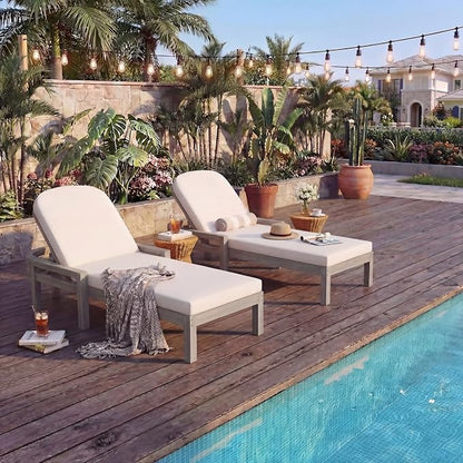 Outdoor Chaise Lounge Chair Set of 2, Patio Chaise Lounge Recliner - Image 8