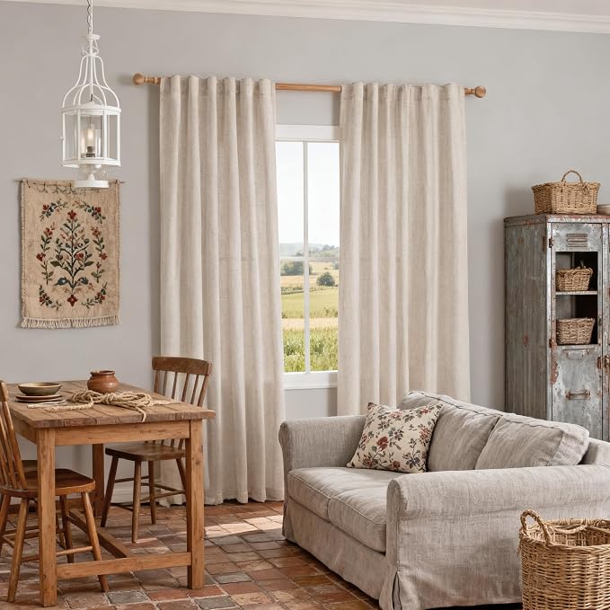 MYSKY HOME Natural Linen Curtains - Image 8