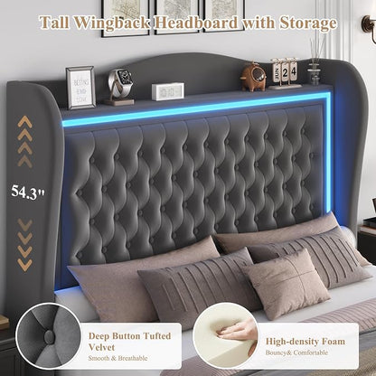 Queen Bed Frame 55" Tall Headboard - Image 3