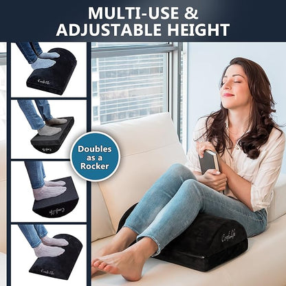 ComfiLife Foot Rest for Under Desk at Work – Adjustable Height Memory Foam Foot - Image 5