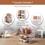 Coffee Mug Holder Wooden Cup Station Organizer 4-Tier Cup Holder for Coffee Bar Mug Display Rack for Countertop Mug Holder Shelf for Home Kitchen Wood