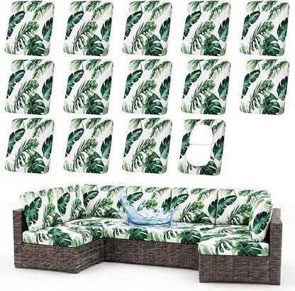 Waterproof Outdoor Cushion Covers, Stretch Patio Slipcovers | UV Resistant by hyha