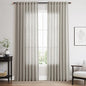Silver Grey Linen Back Tab Curtains 84 Inch Length by Nanspring