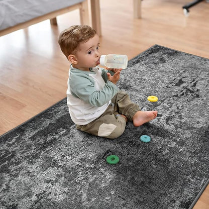 3x10 Black Rug Runners for Hallways Kitchen Runner Rug Non Slip Washable Black - Image 5