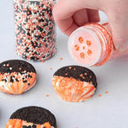 Sweets Indeed Halloween Sprinkles 4-Pack – 10.90 oz Jar Set | Candy Eyeball Mix, Bat & Pumpkin Quin Mix, Orange Sanding Sugar & Black/White/Orange Nonpareils | Cupcake & Cookie Decorations