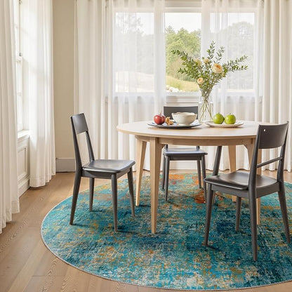RELEANY Washable Round 8ft Area Rug - Image 4