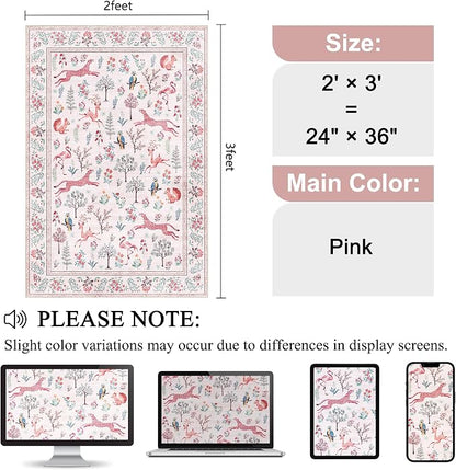 DUKINO 2x3 Entryway Rug, Washable Door Mat Animal Rug - Image 2