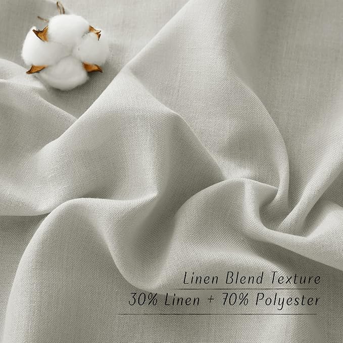 NICETOWN Thick Linen Gray Curtains - Image 4