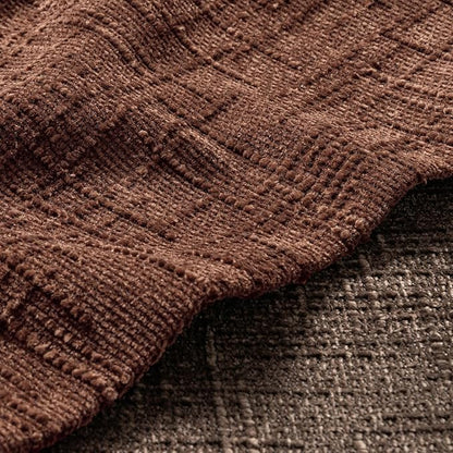 MIULEE Chenille Textured Throw Pillow Covers Terracotta 18x18 Set of 2 | Slubby - Image 7