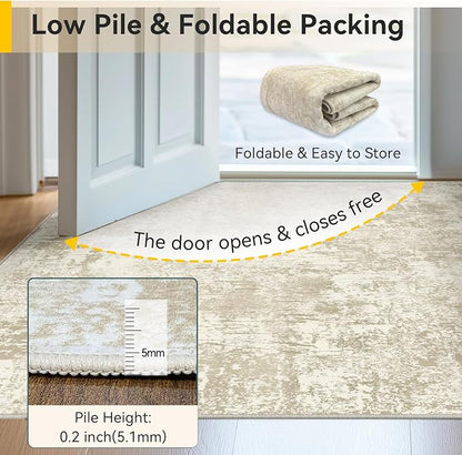 RELEANY Washable 9'x12' Abstract Area Rug - Image 7