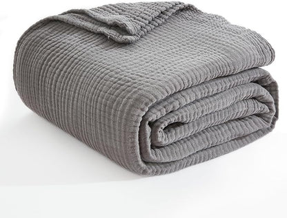 EMME Muslin Blankets for Adults Throw Blanket for Couch Breathable Gauze Soft - Image 7