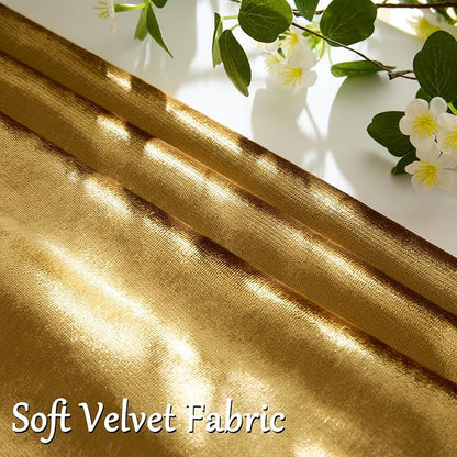 GIGIZAZA Gold Velvet Pillow Covers 24x24 Decorative Pillows Pack of 2 | Throw - Image 3