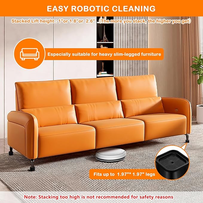 shouwuhho 4 Pack Furniture Risers Adjustable Bed Risers Heavy Duty Lifts Height - Image 3
