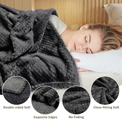 4 Pack Fleece Throw Blankets 50x60 Inches - Image 4