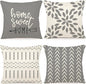 YCOLL Pillow Covers 20x20 Set of 4, Modern Sofa Throw Pillow Cover, Decorative by PillowCoversExpert