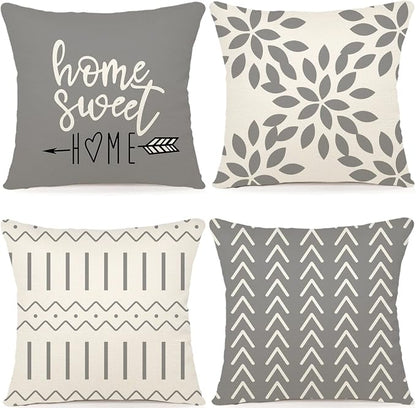 YCOLL Pillow Covers 16x16 Set of 4, Modern Sofa Throw Pillow Cover, Decorative by PillowCoversExpert