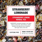 Tiesta Tea - Strawberry Lemonade, Loose Leaf, Strawberry Lemon Herbal Tea, Premium Non-Caffeinated Fruit Blend, Make Hot or Iced & Brews Up to 200 Cups, 16 Ounce Resealable Bulk Pouch