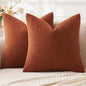 MIULEE Fall Rust Terracotta Chenille Couch Throw Pillow Covers, 20x20 | Set of 2 by MIULEE