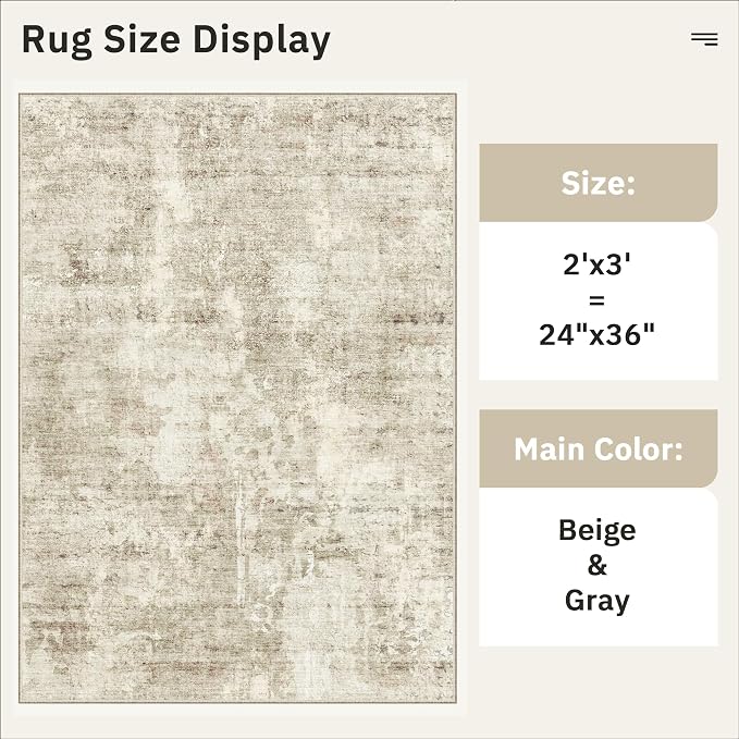 Soalmost 2x3 Abstract Washable Rugs - Image 5