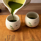 Marce Matcha Whisk Set- Matcha Set includes Matcha Whisk and Bowl (Bowl with Spout), Sifter, Holder and Scoop- The Perfect Bamboo Whisk for Matcha Tea (Cream- 7PC)